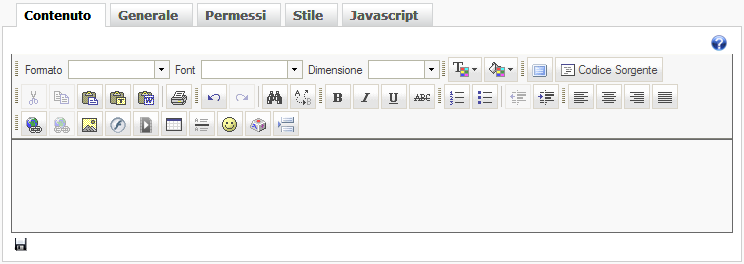 Contenuto html